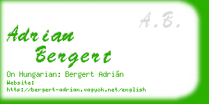 adrian bergert business card